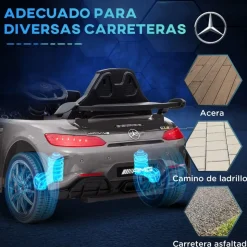 Homcom - Mercedes Benz AMG GTR eléctrico Plata con mando
