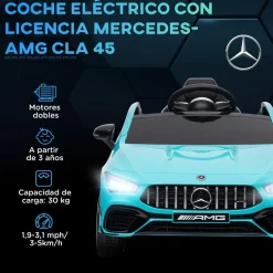 Homcom - Mercedes Benz AMG CLA 45 eléctrico Azul con mando