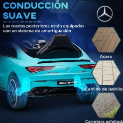 Homcom - Mercedes Benz AMG CLA 45 eléctrico Azul con mando