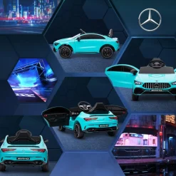 Homcom - Mercedes Benz AMG CLA 45 eléctrico Azul con mando