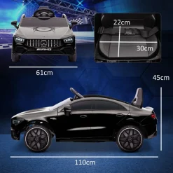 Homcom - Mercedes Benz AMG CLA 45 eléctrico Negro con mando