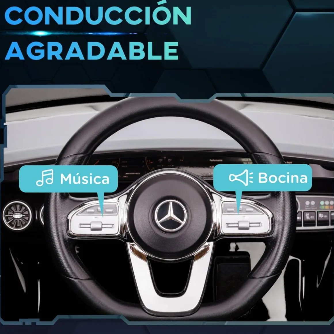 Homcom - Mercedes Benz AMG CLA 45 eléctrico Negro con mando