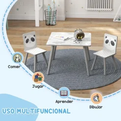 Homcom - Mesa con 2 sillas Panda