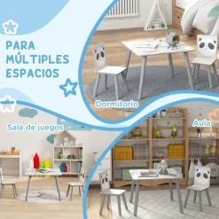 Homcom - Mesa con 2 sillas Panda