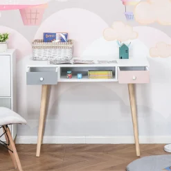 Homcom - Mesa de escritorio infantil