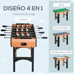 Homcom - Mesa multijuegos 4 en 1