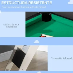 Homcom - Mesa multijuegos 6 en 1