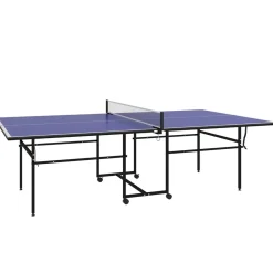 Homcom - Mesa Ping Pong plegable con 4 ruedas