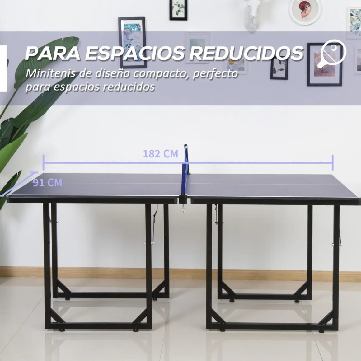 Homcom - Mesa Ping Pong plegable con red