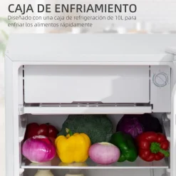 Homcom - Mini Nevera Blanca con Congelador 91L