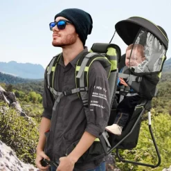 Homcom - Mochila Portabebés Plegable con Dosel