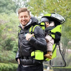 Homcom - Mochila porta-bebés verde 85 cm