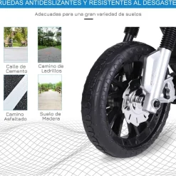 Homcom - Moto eléctrica batería con ruedas de equilibrio