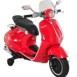 Homcom - Moto eléctrica infantil roja - Vespa Scooter