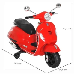 Homcom - Moto Eléctrica Infantil Rojo HomCom