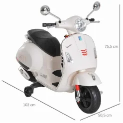 Homcom - Moto Eléctrica Infantil Blanco HomCom