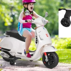 Homcom - Moto Eléctrica Infantil Blanco HomCom