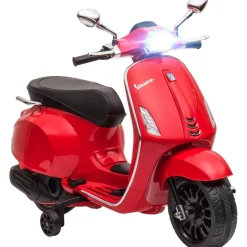 Homcom - Moto eléctrica infantil Vespa Rojo