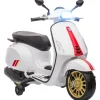 Homcom - Moto eléctrica infantil Vespa Blanco