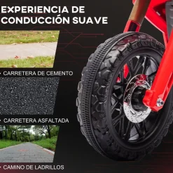 Homcom - Moto eléctrica para niños Rojo