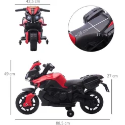 Homcom - Moto Eléctrica para Niños 6V