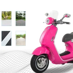 Homcom - Moto Eléctrica Vespa Infantil Rosa HomCom