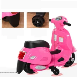 Homcom - Moto Eléctrica Vespa rosa