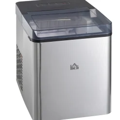 Homcom - Máquina Hielo Plateada 105W