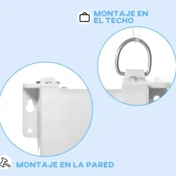 Homcom - Pantalla de proyección 100'' Blanco