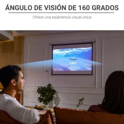 Homcom - Pantalla de proyección motorizada 84'' con mando