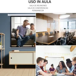 Homcom - Pantalla de proyección motorizada 100''con mando