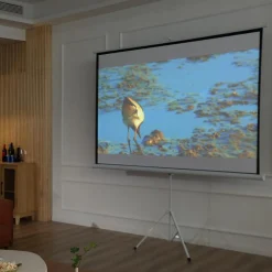 Homcom - Pantalla de proyección 100'' con soporte Blanco