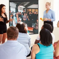 Homcom - Pantalla de proyección 99'' Blanco