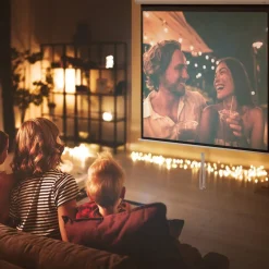 Homcom - Pantalla de proyección 99'' Blanco