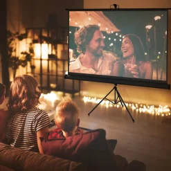 Homcom - Pantalla de proyección 84'' Negro