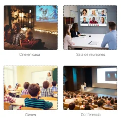 Homcom - Pantalla de proyección motorizada 120''con mando