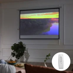 Homcom - Pantalla de proyección motorizada 120''con mando