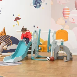 Homcom - Parque infantil de actividades 5 en 1