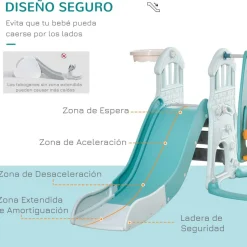 Homcom - Parque infantil de actividades 5 en 1