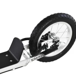 Homcom - Patinete Ajustable Para Niños Blanco/Negro HomCom