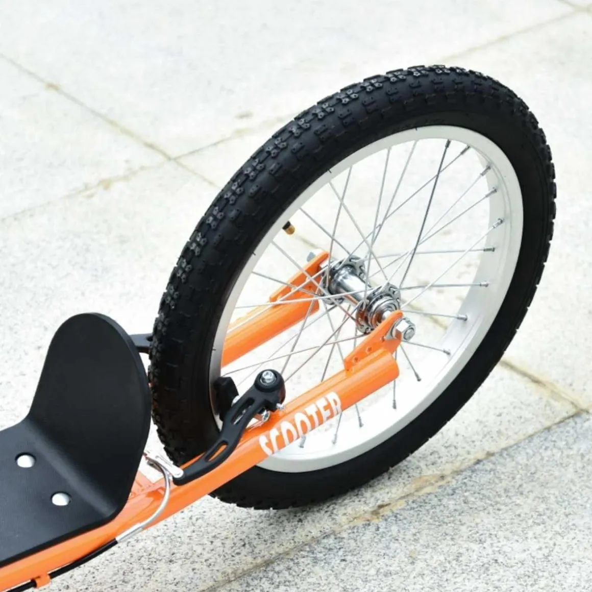 Homcom - Patinete Ajustable Para Niños Naranja HomCom