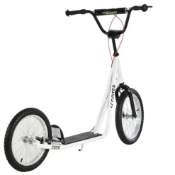 Homcom - Patinete Ajustable Para Niños Blanco HomCom