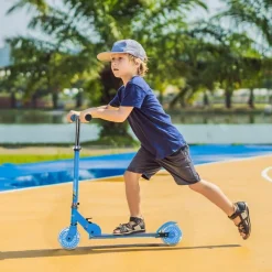 Homcom - Patinete azul con luces y música