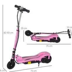 Homcom - Patinete Eléctrico Plegable Homcom Metal