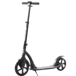 Homcom - Patinete plegable aluminio negro