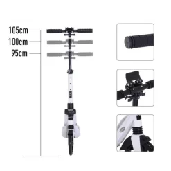 Homcom - Patinete Plegable de Aluminio