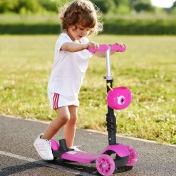 Homcom - Patinete scooter con asiento ajustable