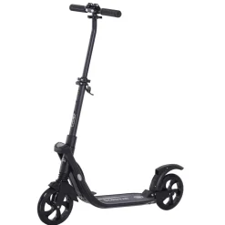 Homcom - Patinete Scooter Ajustable 2 ruedas Grande Negro