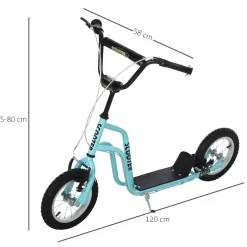 Homcom - Patinete Scooter regulable Azul