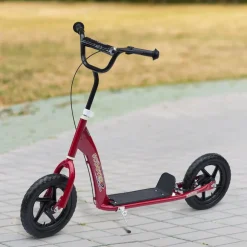 Homcom - Patinete Scooter Ajustable 2 ruedas Rojo